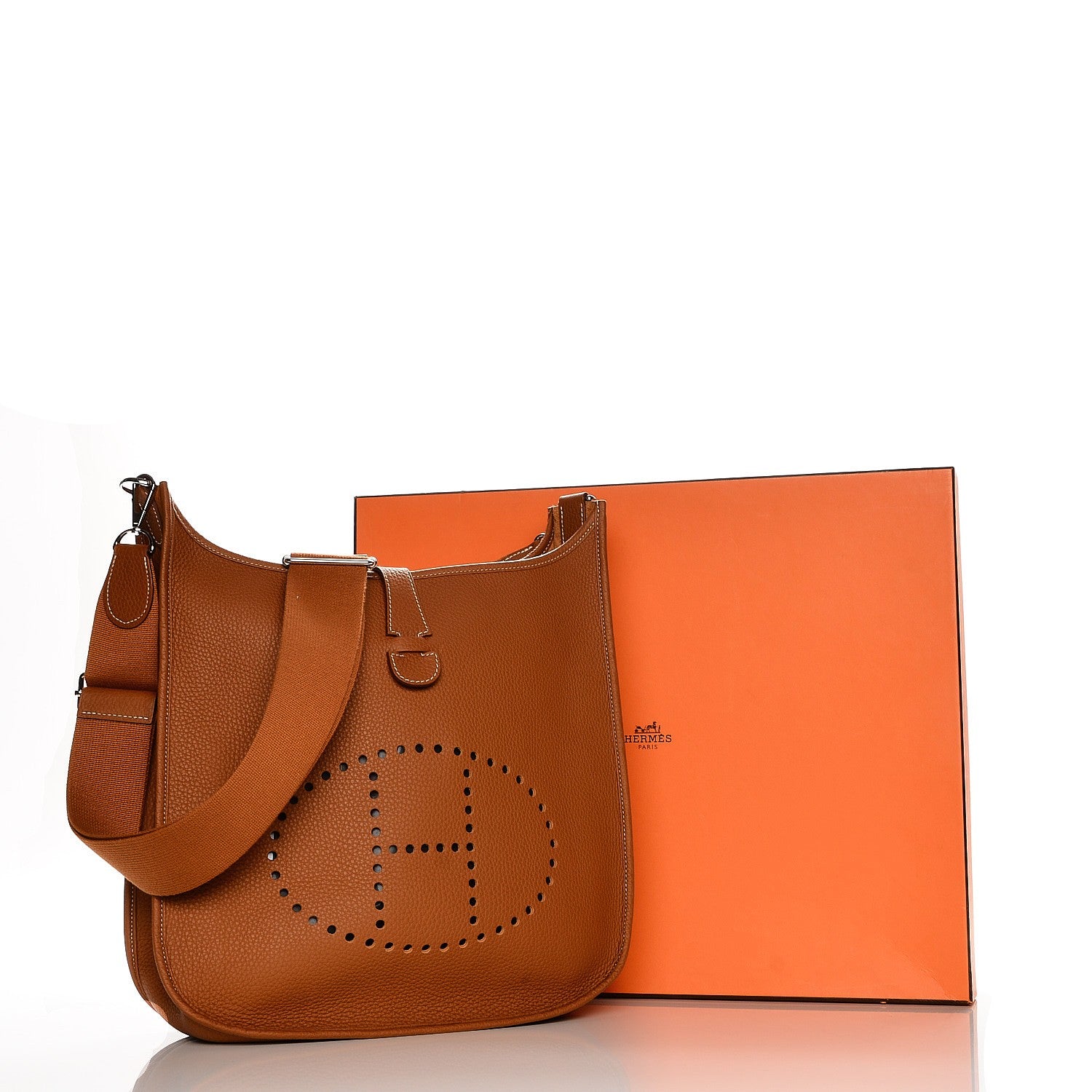 Hermes Taurillon Clemence Evelyne III GM Gold 2 of 8