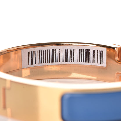 Hermes Narrow Enamel Clic Clac H Bracelet PM Bleu Turquin 6 of 8