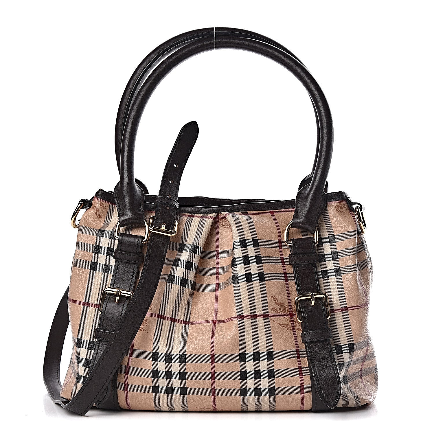 Burberry Haymarket Check Small Northfield Tote Chocolate 1 of 24