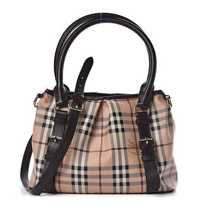 Burberry Haymarket Check Small Northfield Tote Chocolate 1 of 24