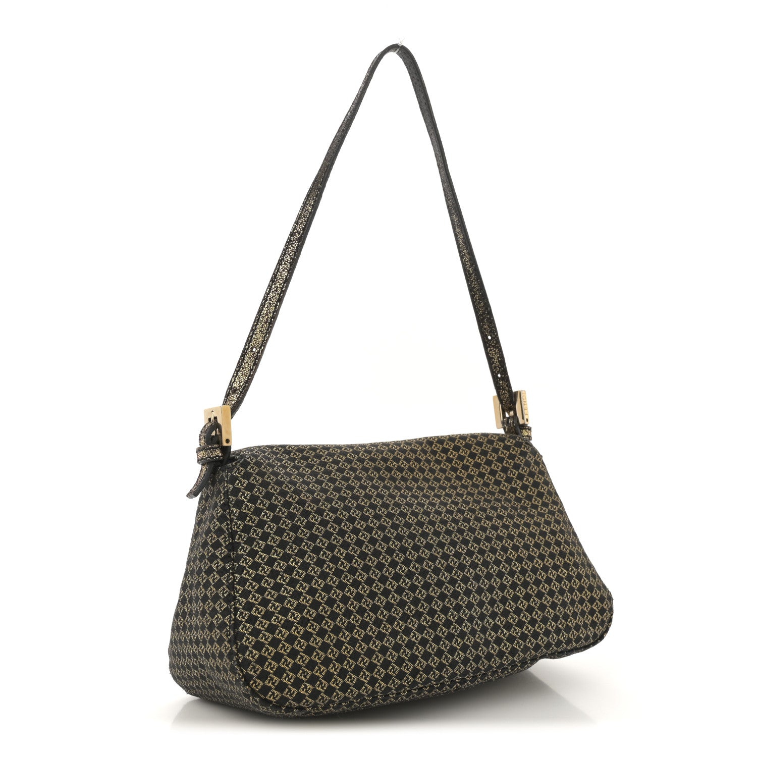 Fendi Micro Zucchino Forever Mini Mama Baguette Black Gold Fendi Micro Zucchino Forever Mini Mama Baguette Black Gold