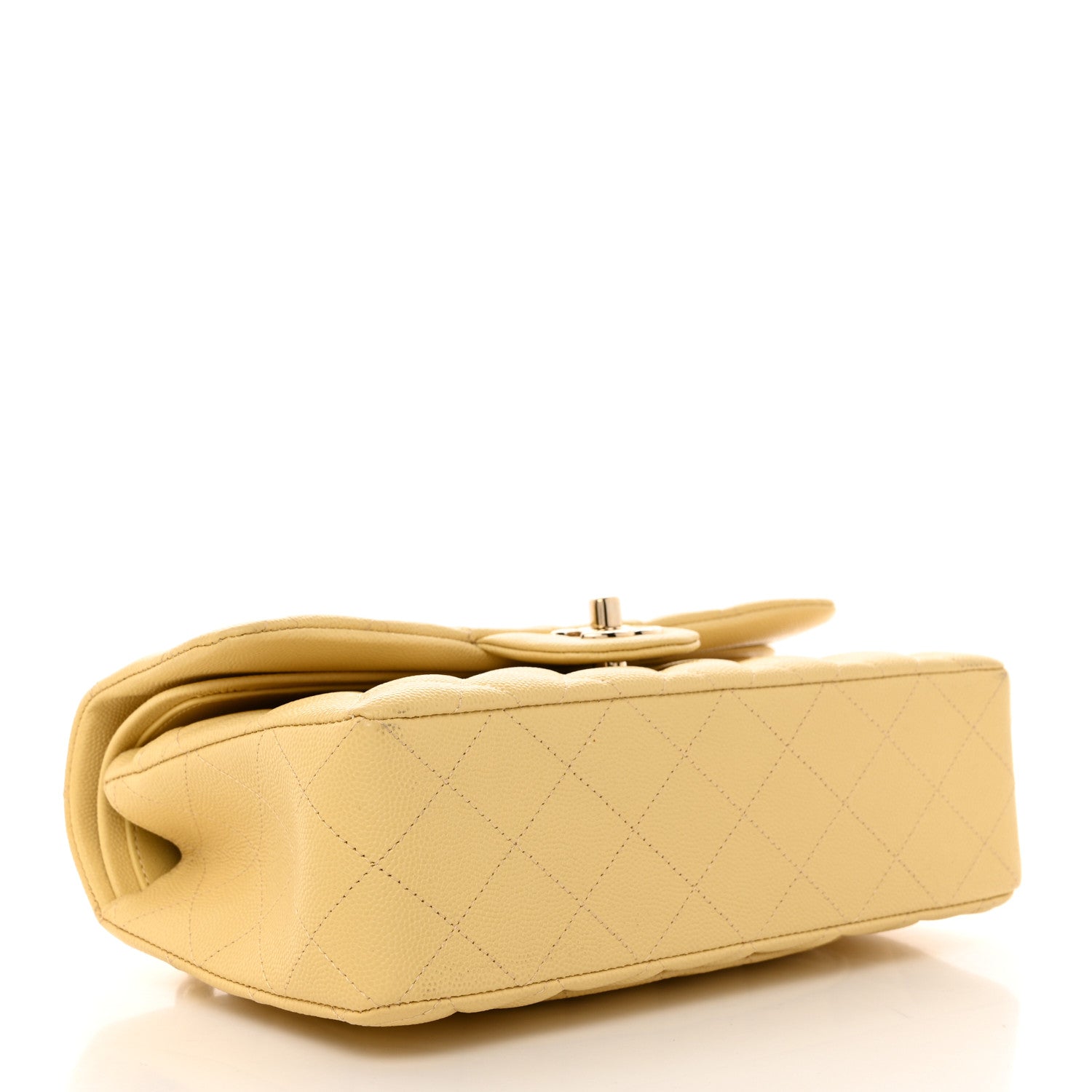 Chanel Caviar Quilted Small Double Flap Yellow 4 of 10