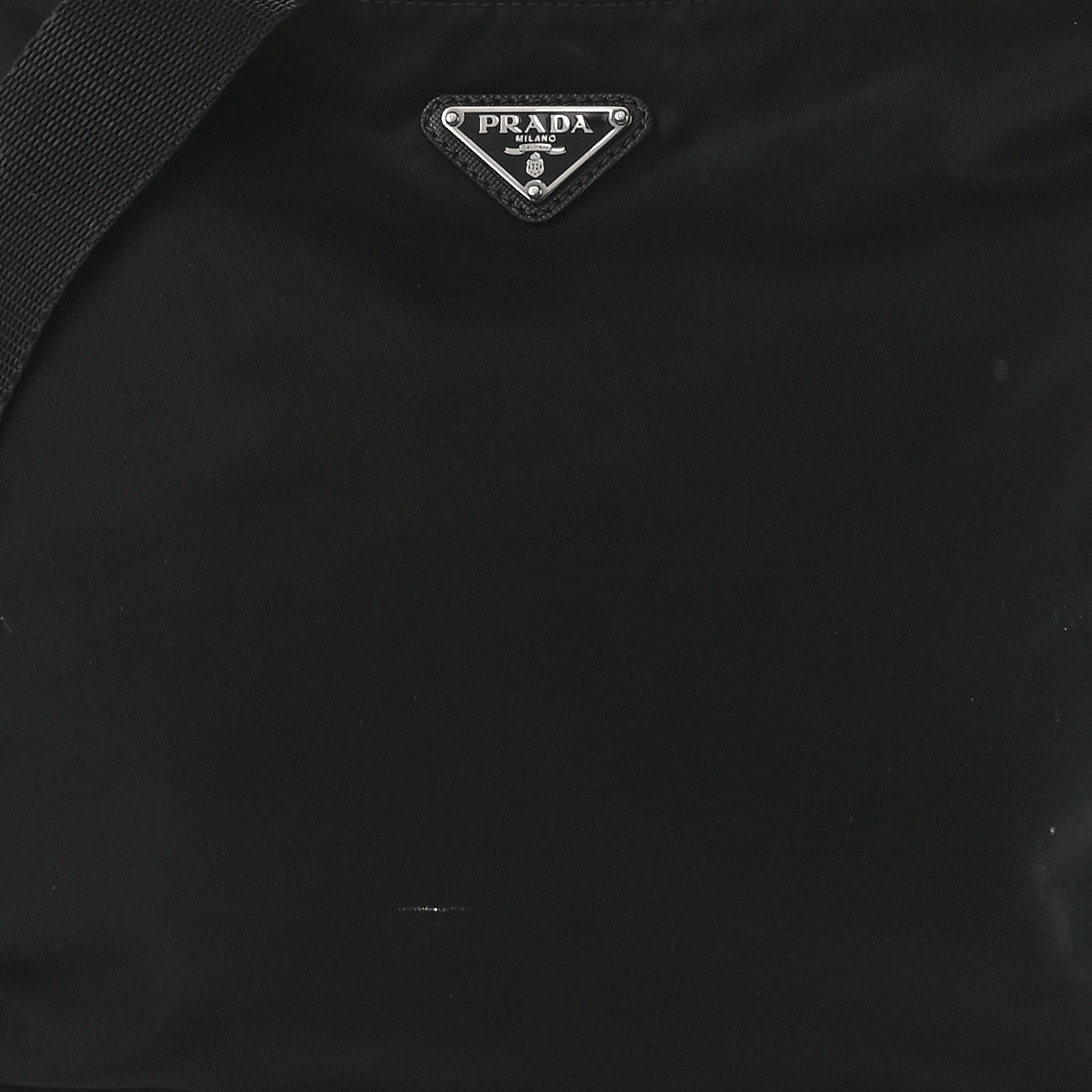 Prada Tessuto Nylon Flat Messenger Bag Black 8 of 12
