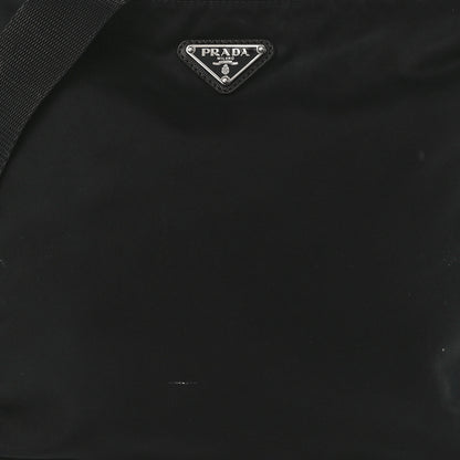 Prada Tessuto Nylon Flat Messenger Bag Black 8 of 12