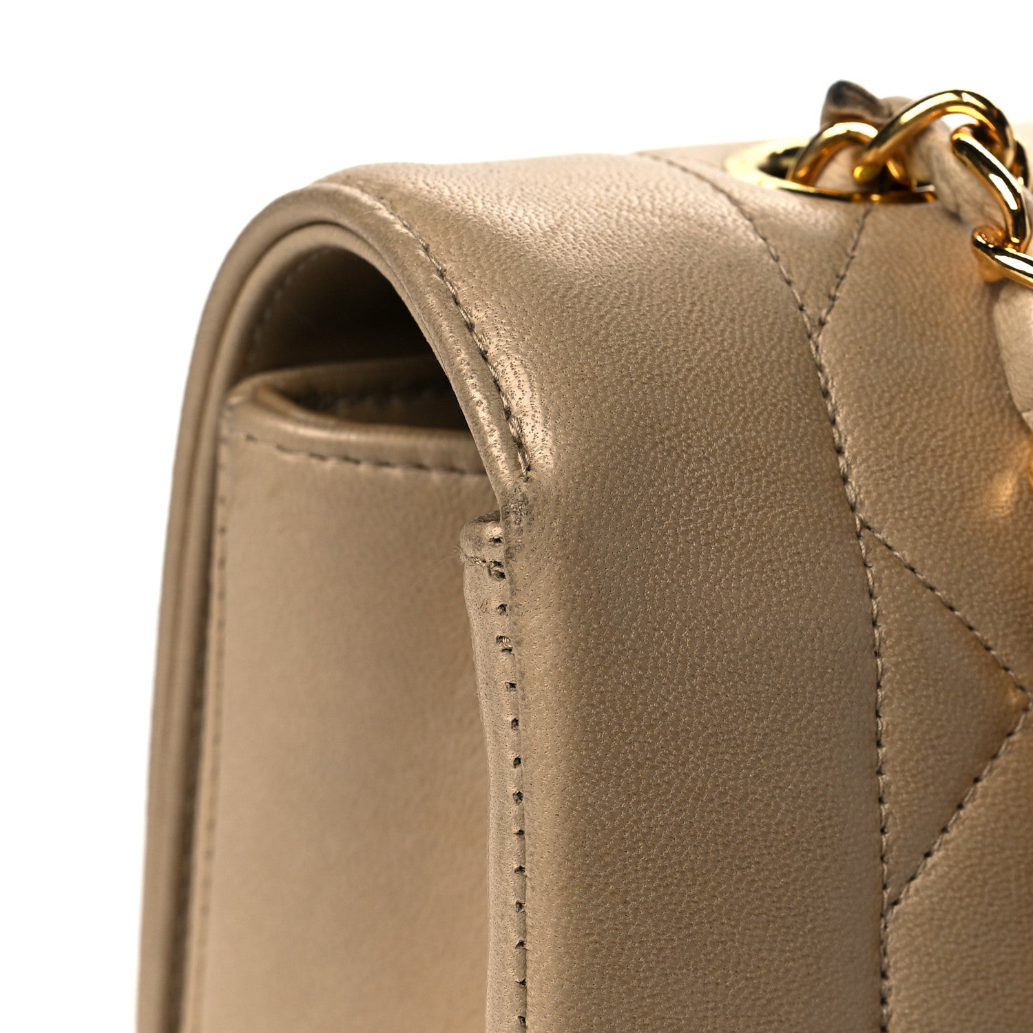 Chanel Lambskin Quilted Medium Single Flap Beige 16 of 17