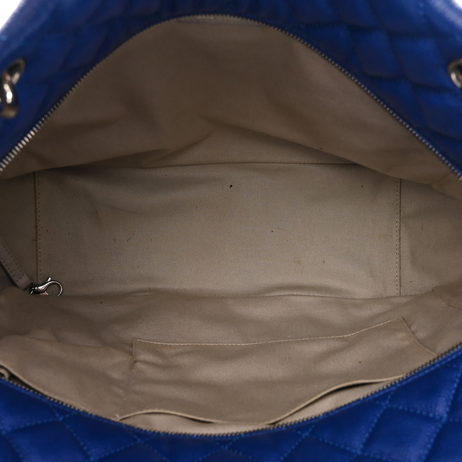 Chanel Caviar Quilted Easy Zip Flap Tote Blue 5 of 17