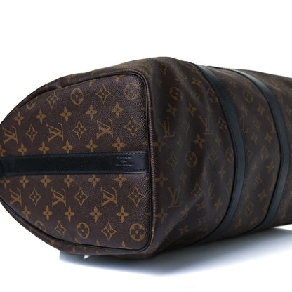 Louis Vuitton Monogram Macassar Keepall Bandouliere 45 9 of 17