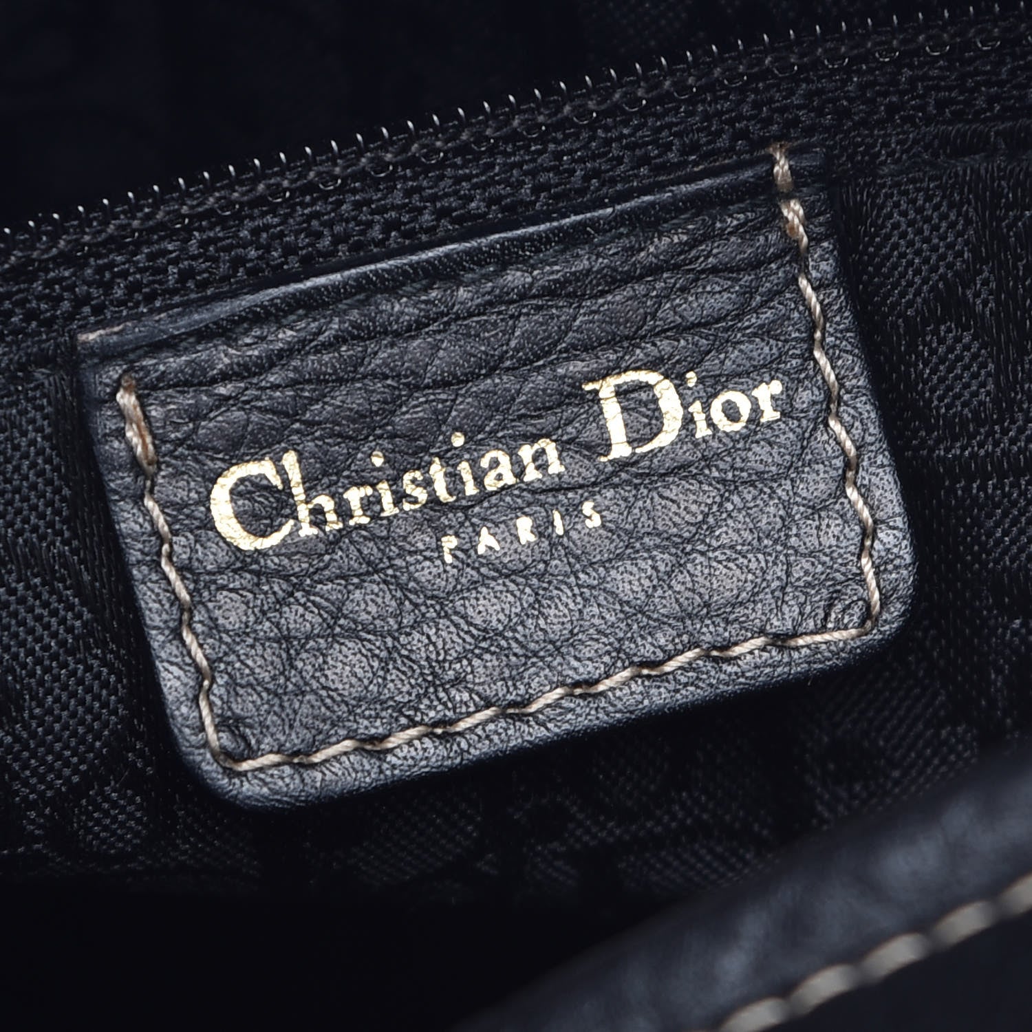 Christian Dior Grained Calfskin Medium Lady Dior Black 6 of 11