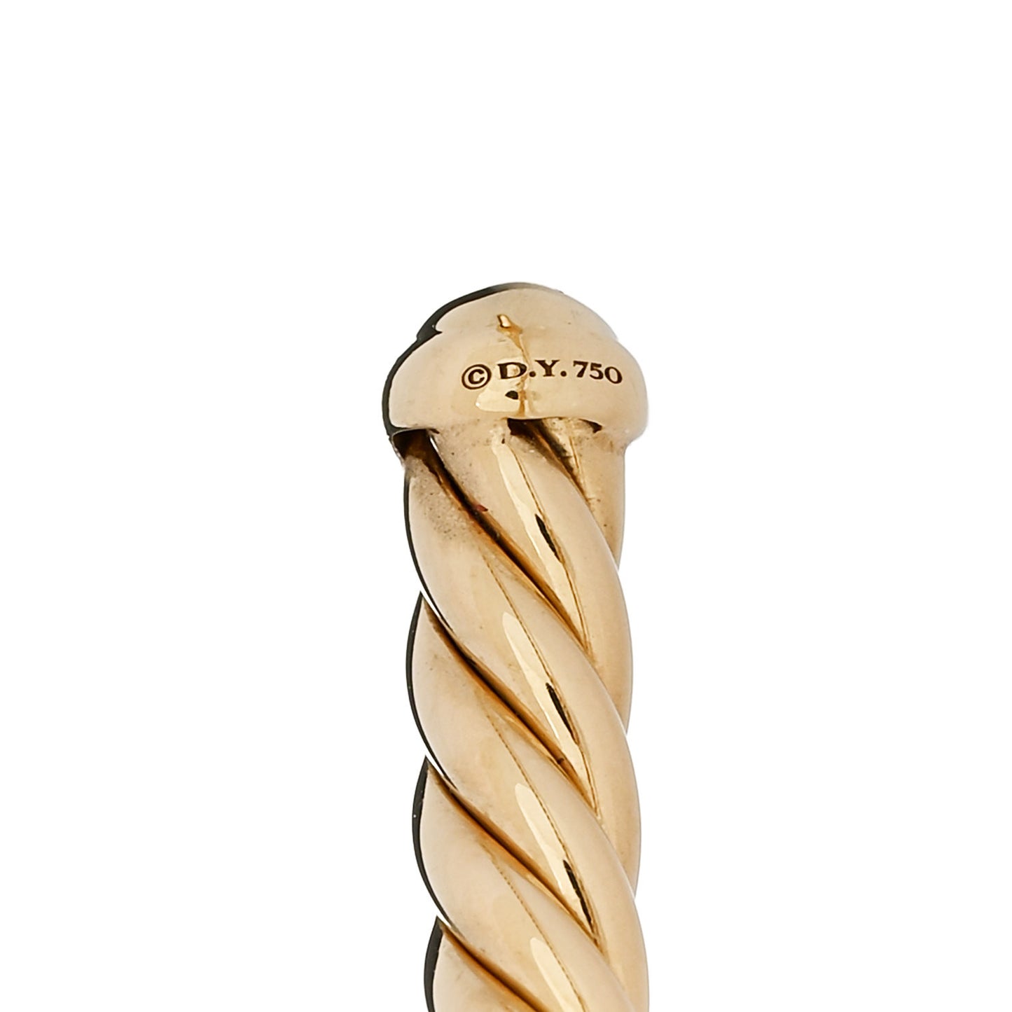 18K Yellow Gold Diamond 4mm Cablespira X Station Cable Bracelet