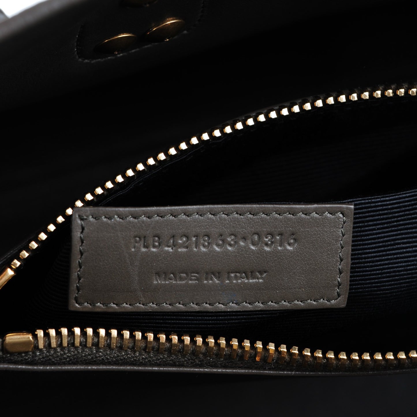 Grained Calfskin Baby Sac De Jour Bronze