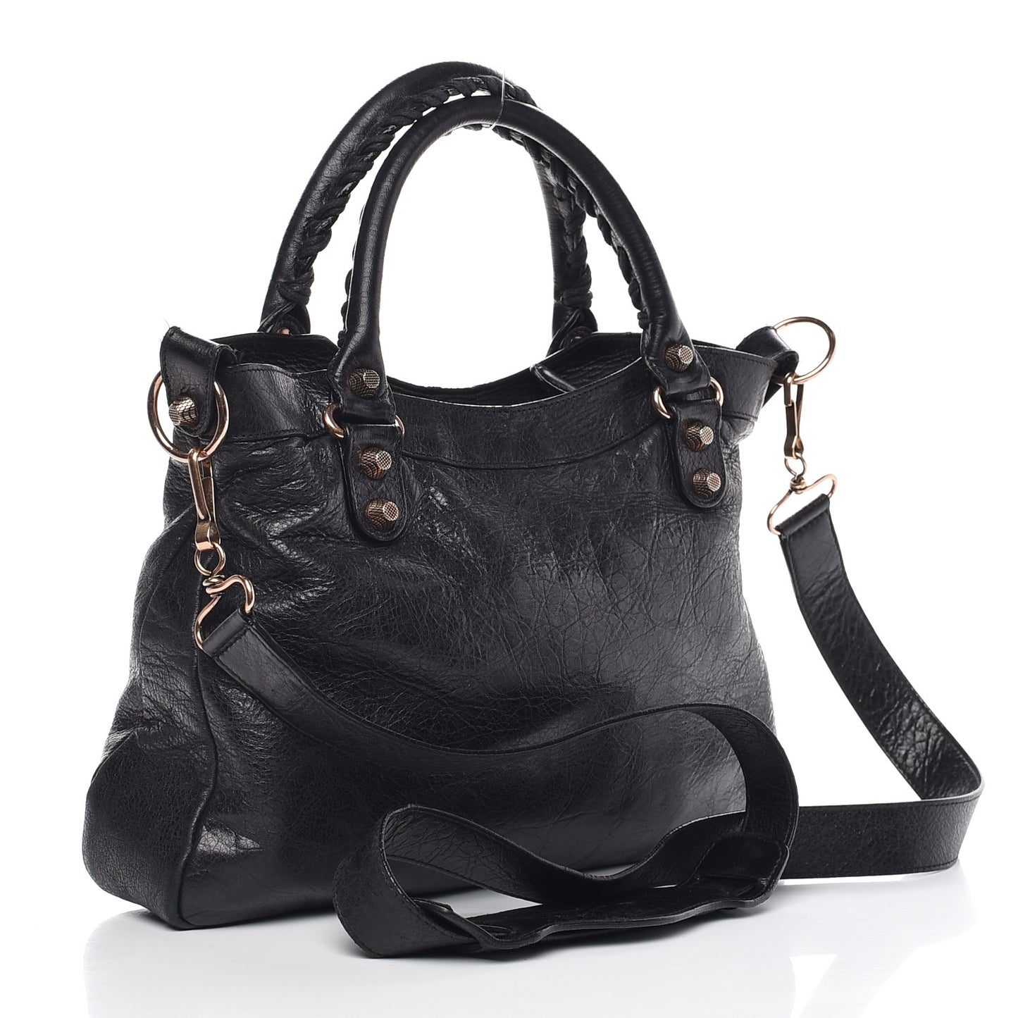 Agneau Giant 12 Rose Gold Hardware Town Black