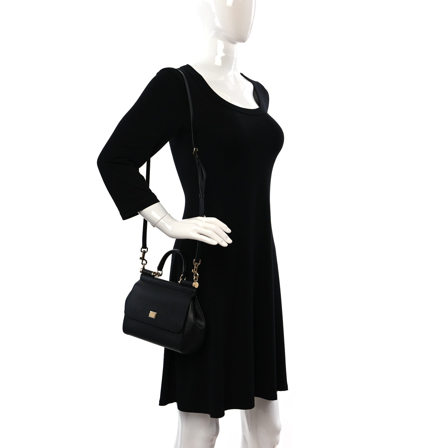 Dolce & Gabbana Dauphine Small Miss Sicily Satchel Black 2 of 10