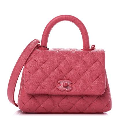 Chanel Caviar Quilted Incognito Extra Mini Coco Handle Flap Pink 1 of 11