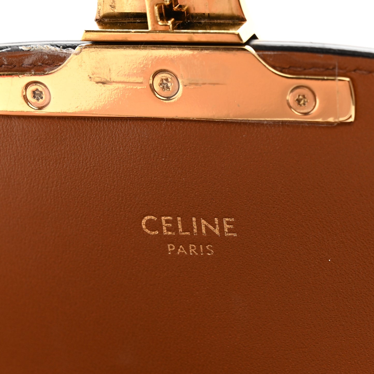 Calfskin Triomphe Canvas Teen Triomphe Bag Tan