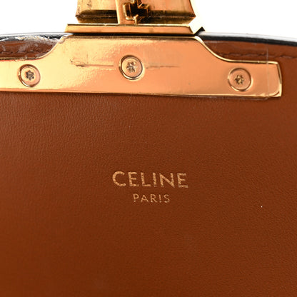Celine Calfskin Triomphe Canvas Teen Triomphe Bag Tan 6 of 11