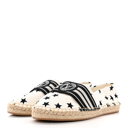 Louis Vuitton Starboard Espadrille Flats 40 White Black 3 of 10