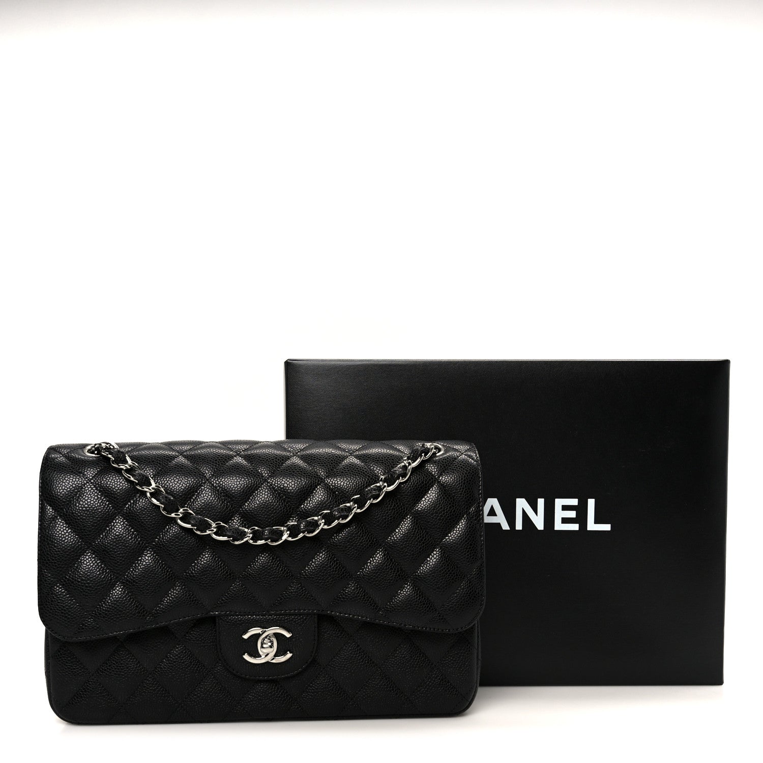 Chanel Caviar Quilted Jumbo Double Flap Black 12 of 12