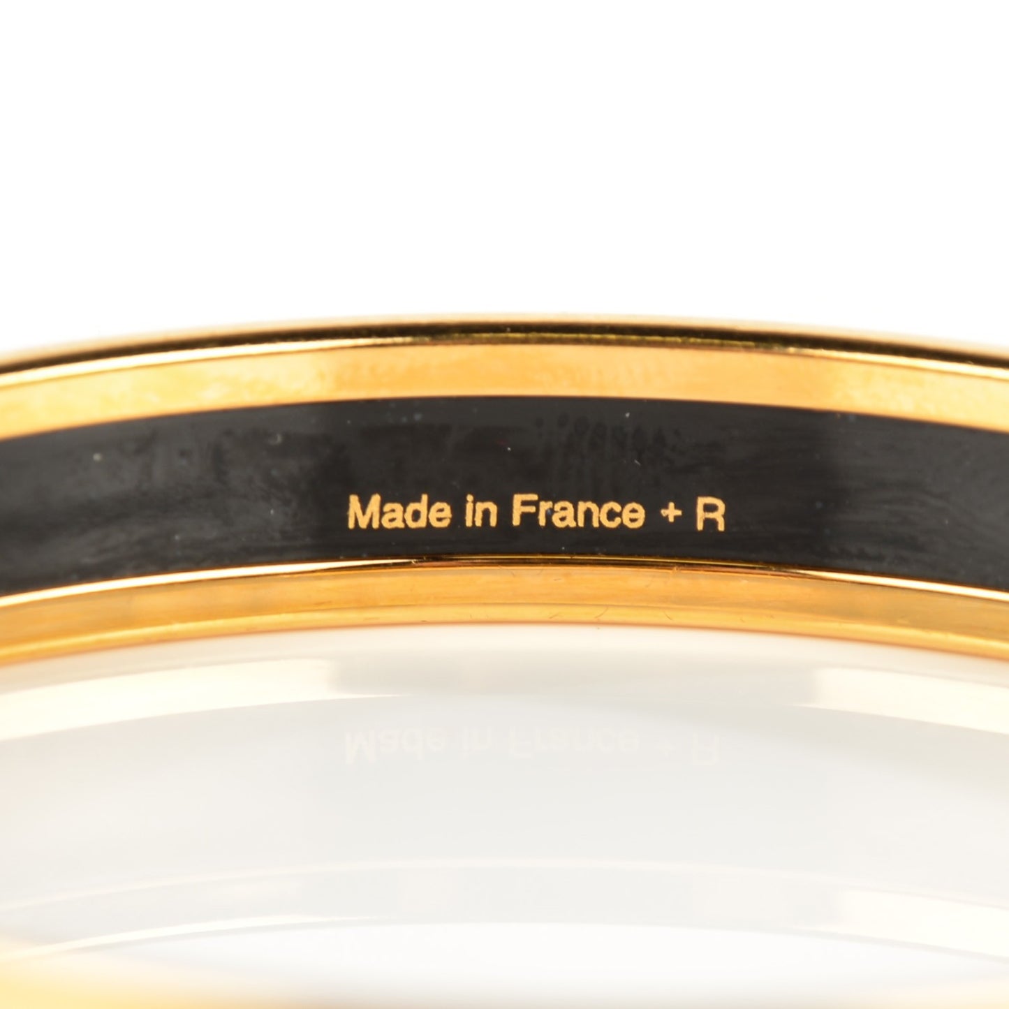 Enamel Printed Narrow Perspective Cavaliere Bracelet 62 Gold