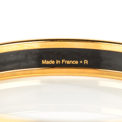 Hermes Enamel Printed Narrow Perspective Cavaliere Bracelet 62 Gold 5 of 6