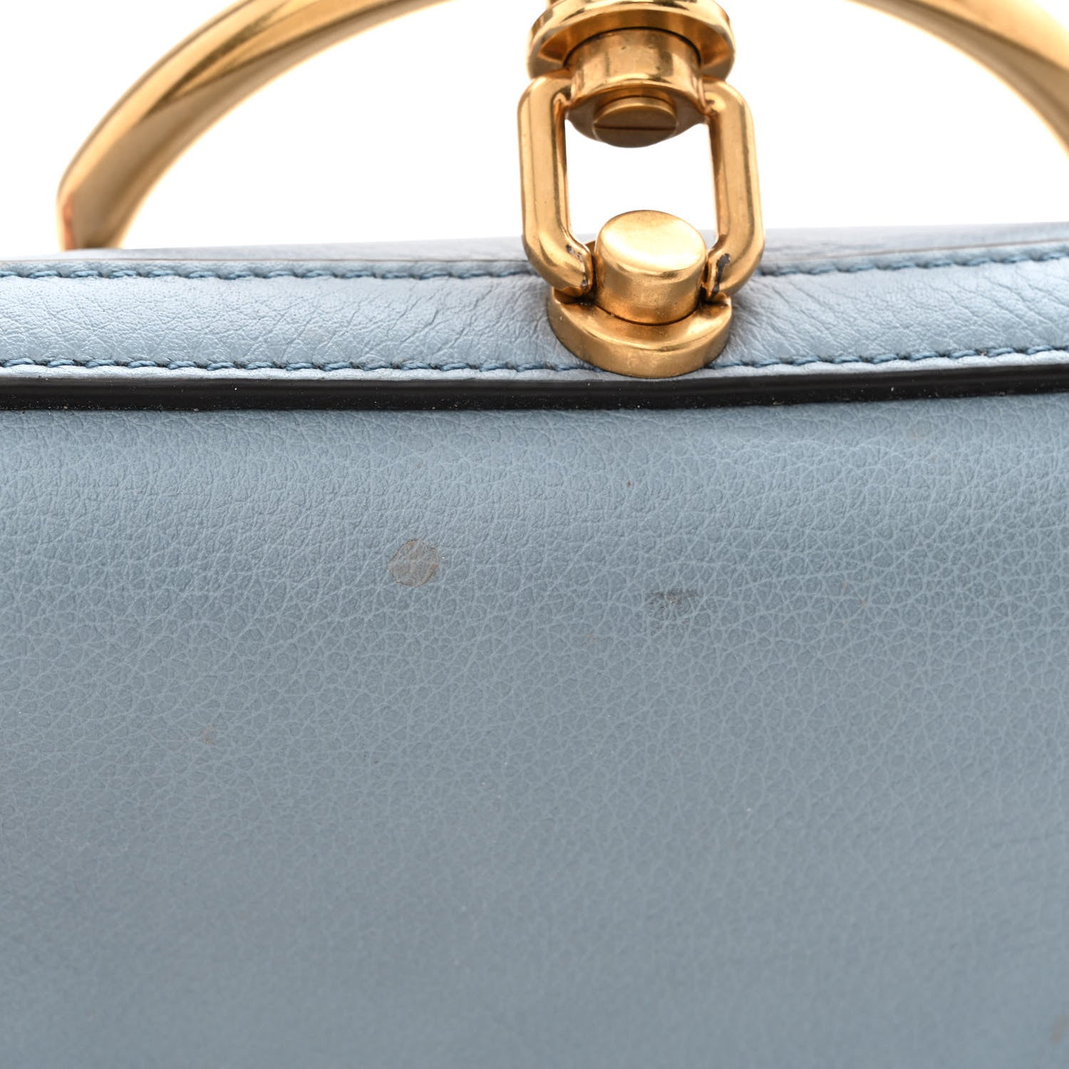 Chloe Calfskin Small Nile Bracelet Minaudiere Bag Washed Blue 12 of 12