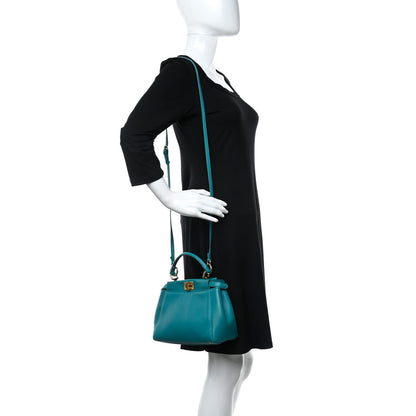Fendi Nappa Mini Peekaboo Iconic Satchel Lago 2 of 14