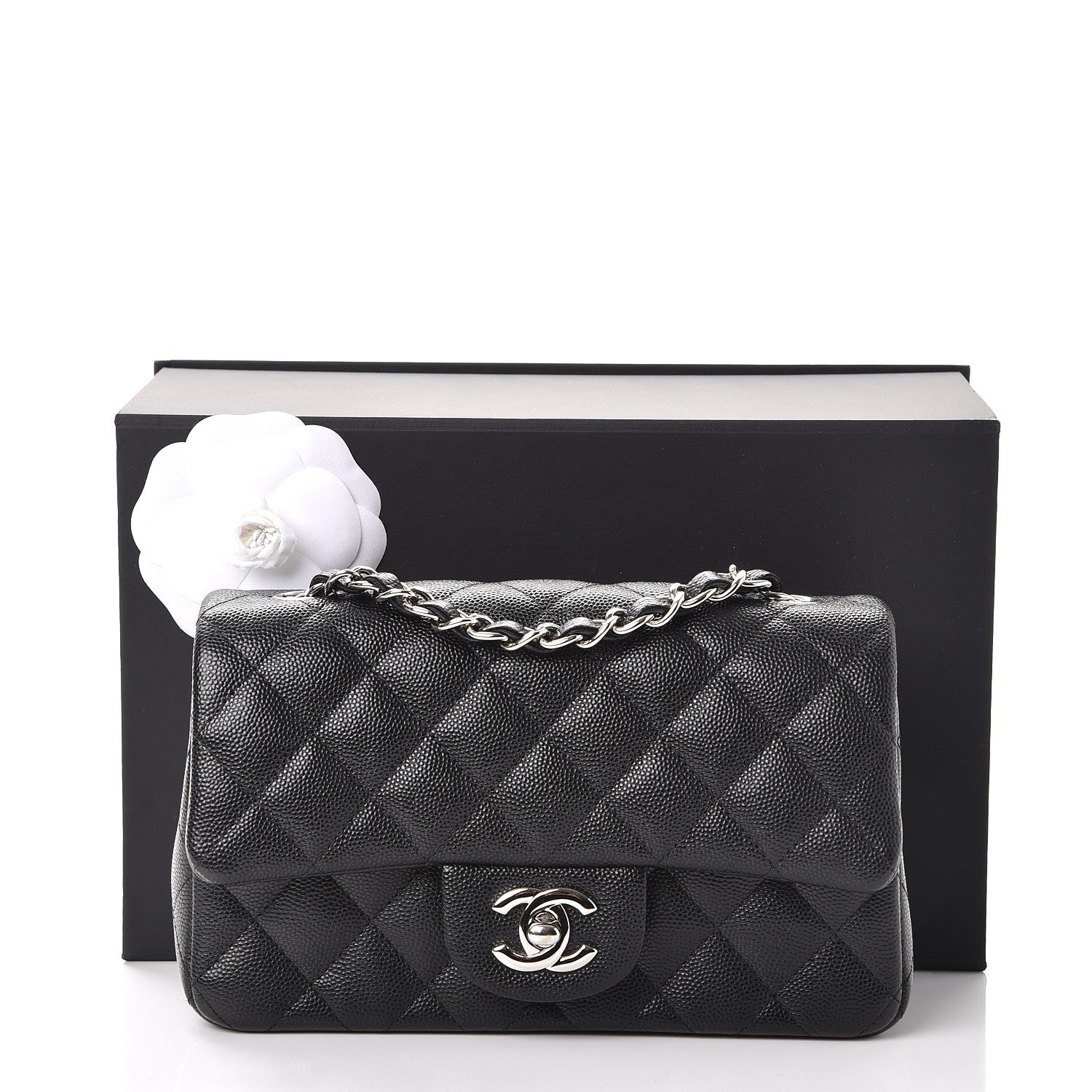 Chanel Caviar Quilted Mini Rectangular Flap Black 8 of 8
