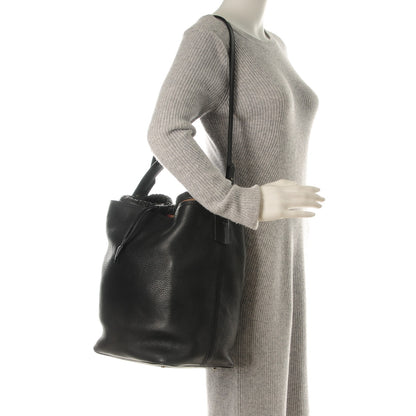 Burberry Grainy Calfskin Medium Susanna Hobo Black 2 of 8