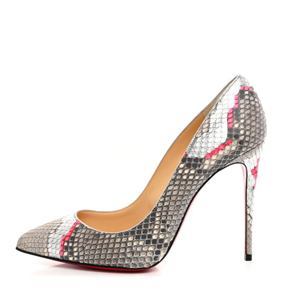 Christian Louboutin Snakeskin Nappa Space Pigalle Follies 100 Pumps 37.5 Roccia Magnifique 1 of 8