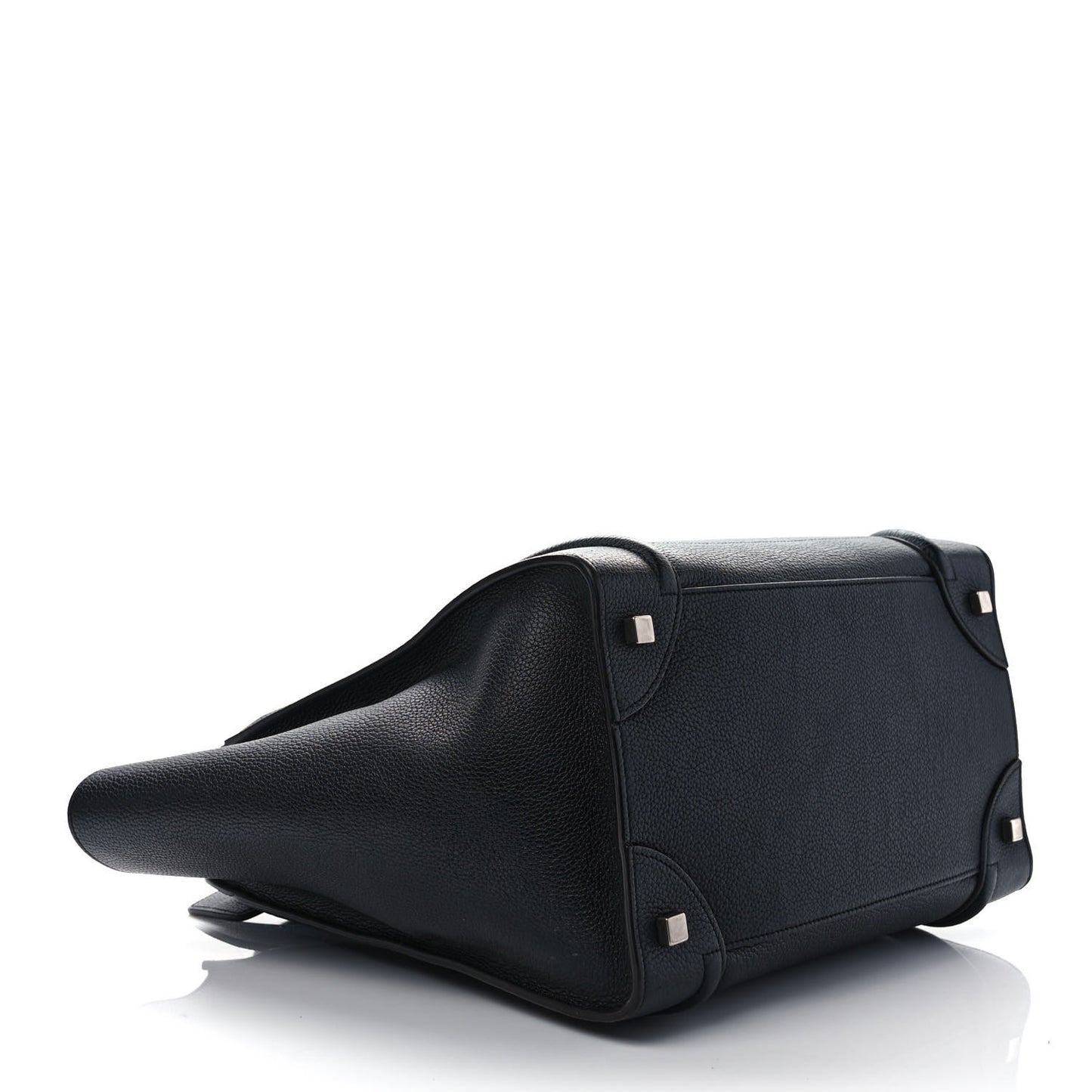 Drummed Calfskin Mini Luggage Black