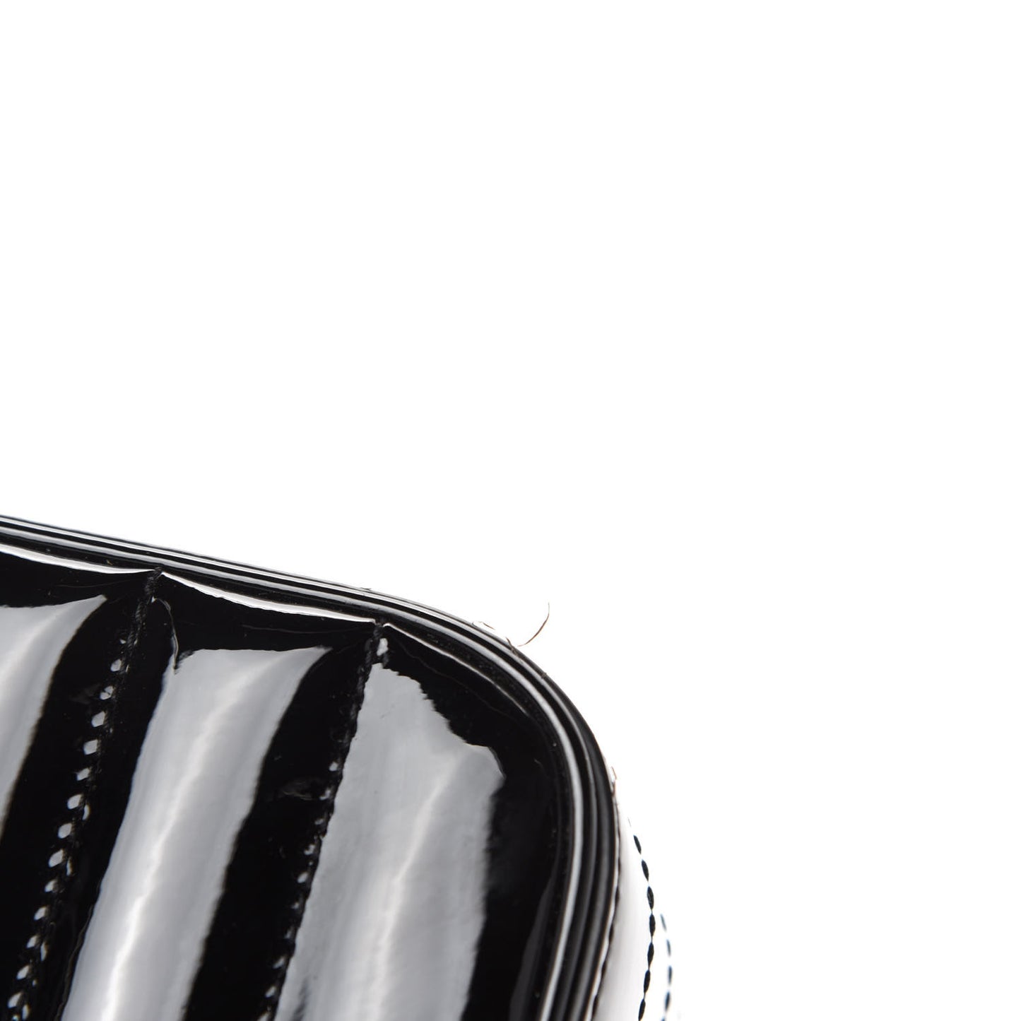 Patent Matelasse Monogram Large Vicky Chain Bag Black