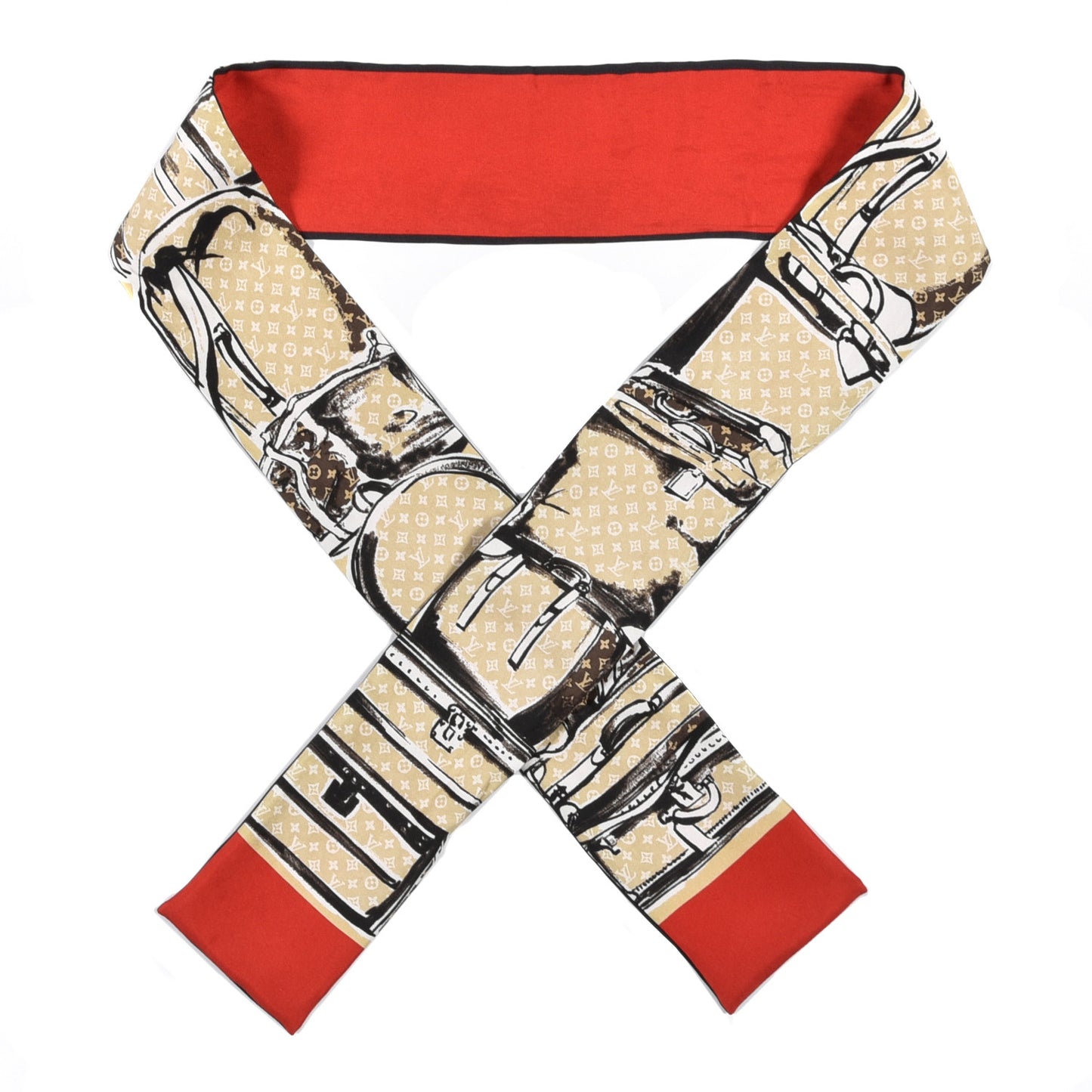 Silk Monogram Trunks Bandeau Brown