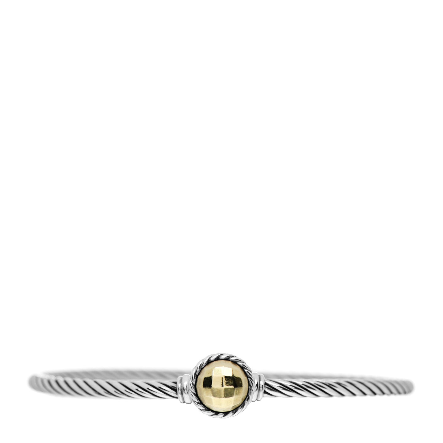 Sterling Silver 18K Yellow Gold 3mm Chatelaine Bracelet