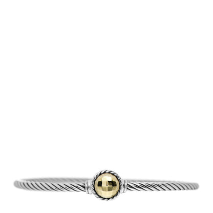 David Yurman Sterling Silver 18K Yellow Gold 3mm Chatelaine Bracelet 1 of 3