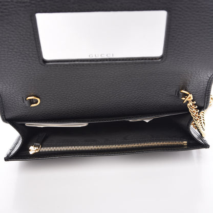 Gucci Calfskin Mini GG Marmont Chain Wallet Black 5 of 8
