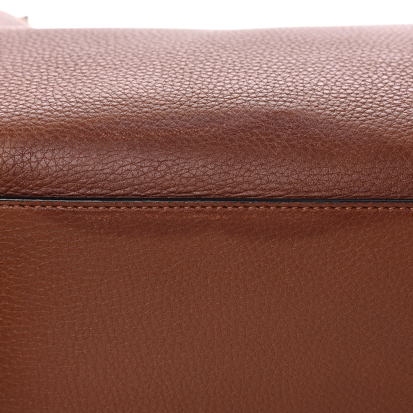 Grained Calfskin Small Rockstud Shoulder Tote Bright Cognac