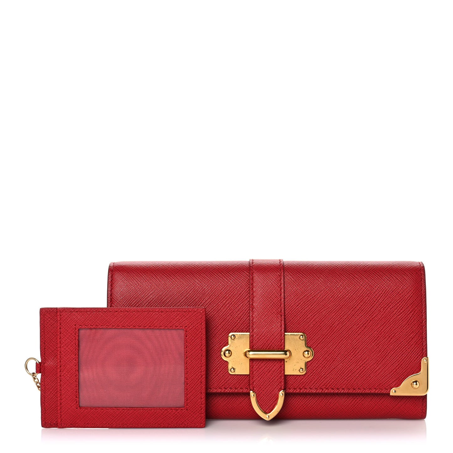 Saffiano Cahier Continental Flap Travel Wallet Fuoco