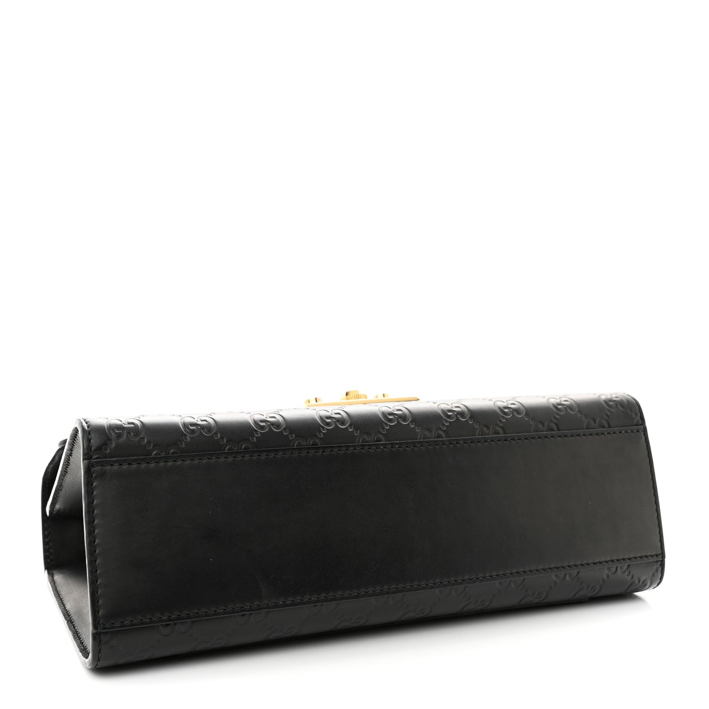 Guccissima Medium Padlock Shoulder Bag Black