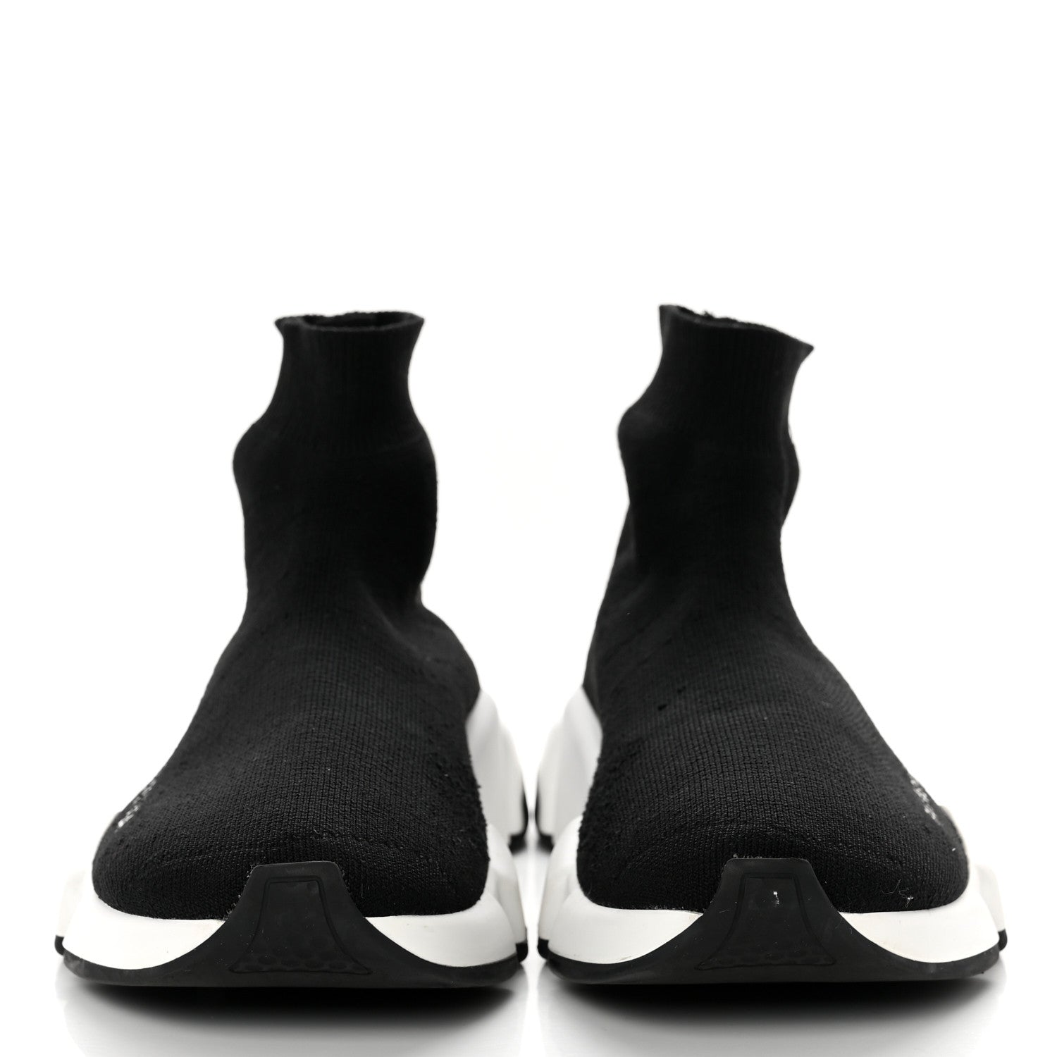 Balenciaga Neoprene Knit Womens Speed Sneakers 37 Black White 2 of 8
