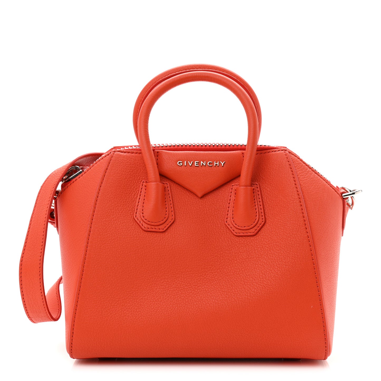 Sugar Goatskin Mini Antigona Burnt Orange