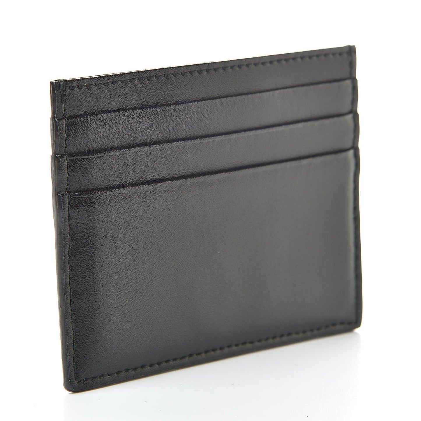 Vitello Liberty Lucido Metal Monster Eyes Card Holder Black Gold