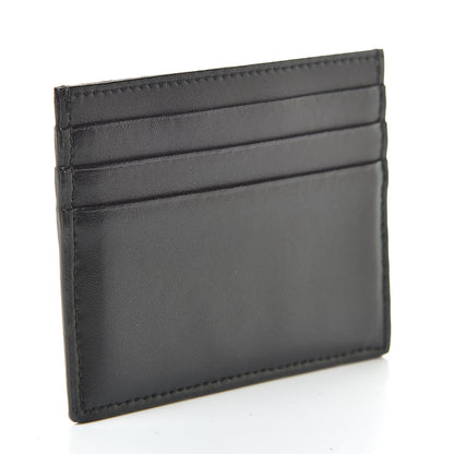 Fendi Vitello Liberty Lucido Metal Monster Eyes Card Holder Black Gold 3 of 8