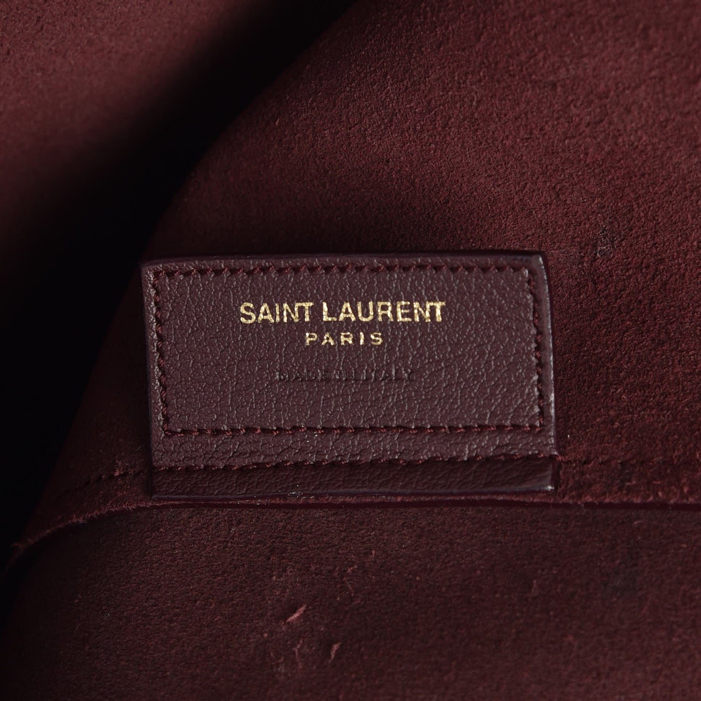 Calfskin Large Shopping Tote Bordeaux