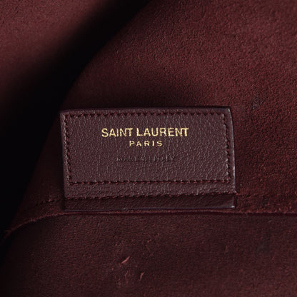 Saint Laurent Calfskin Large Shopping Tote Bordeaux 8 of 12