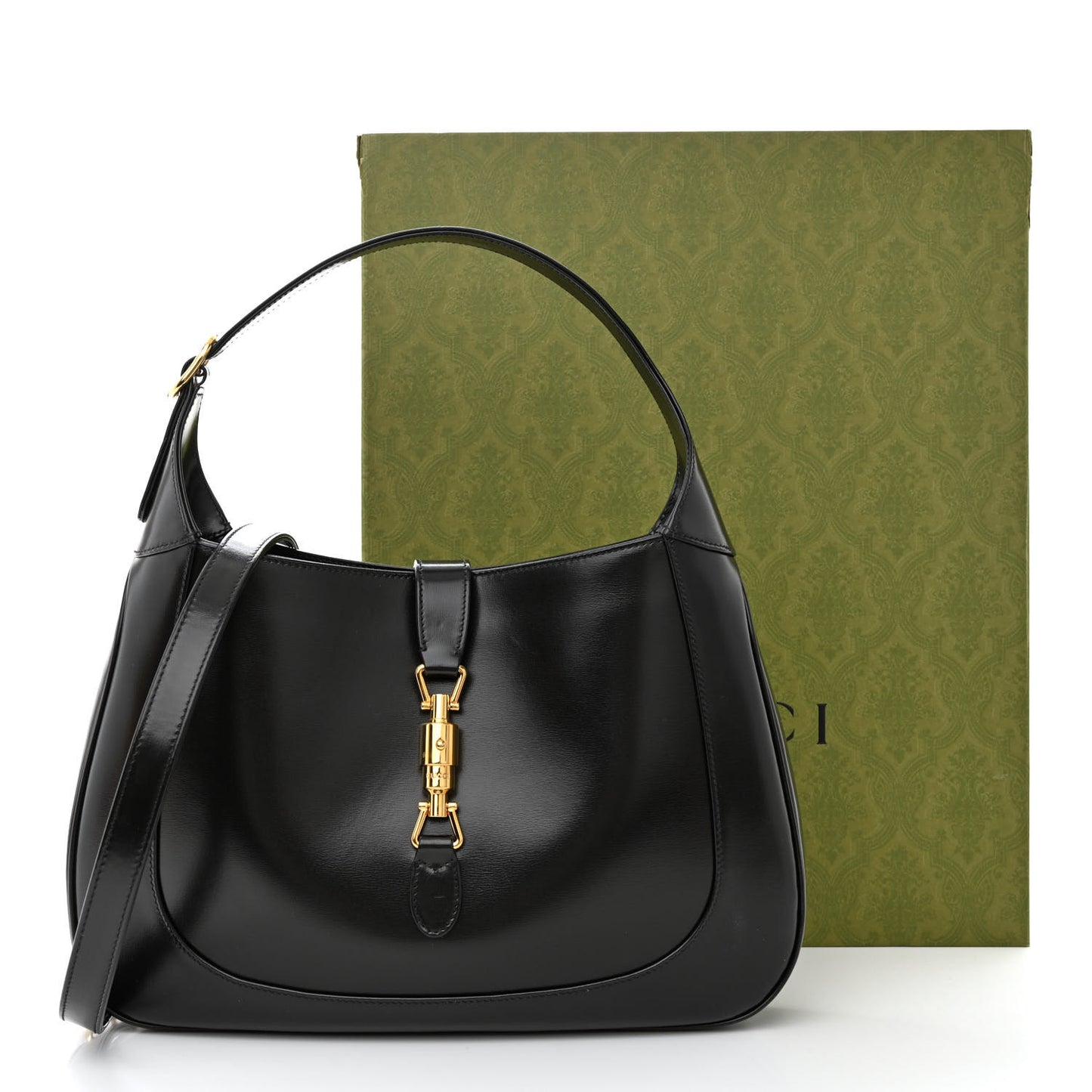 Boarded Dyana Lux Calfskin Medium Jackie 1961 Hobo Black