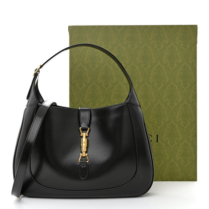 Gucci Boarded Dyana Lux Calfskin Medium Jackie 1961 Hobo Black 14 of 14