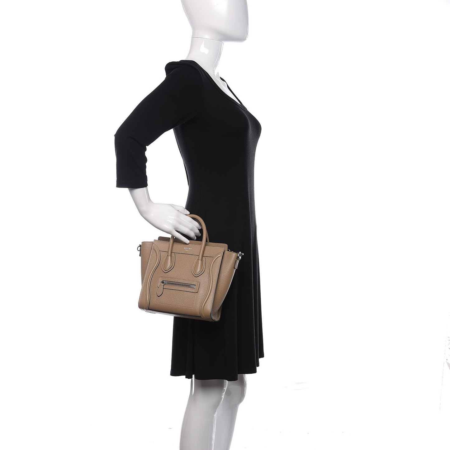 Drummed Calfskin Nano Luggage Dune