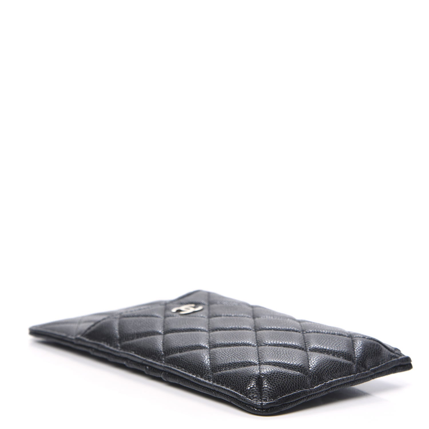 Chanel Caviar Quilted Classic Flat Wallet Pouch Black 4 of 9