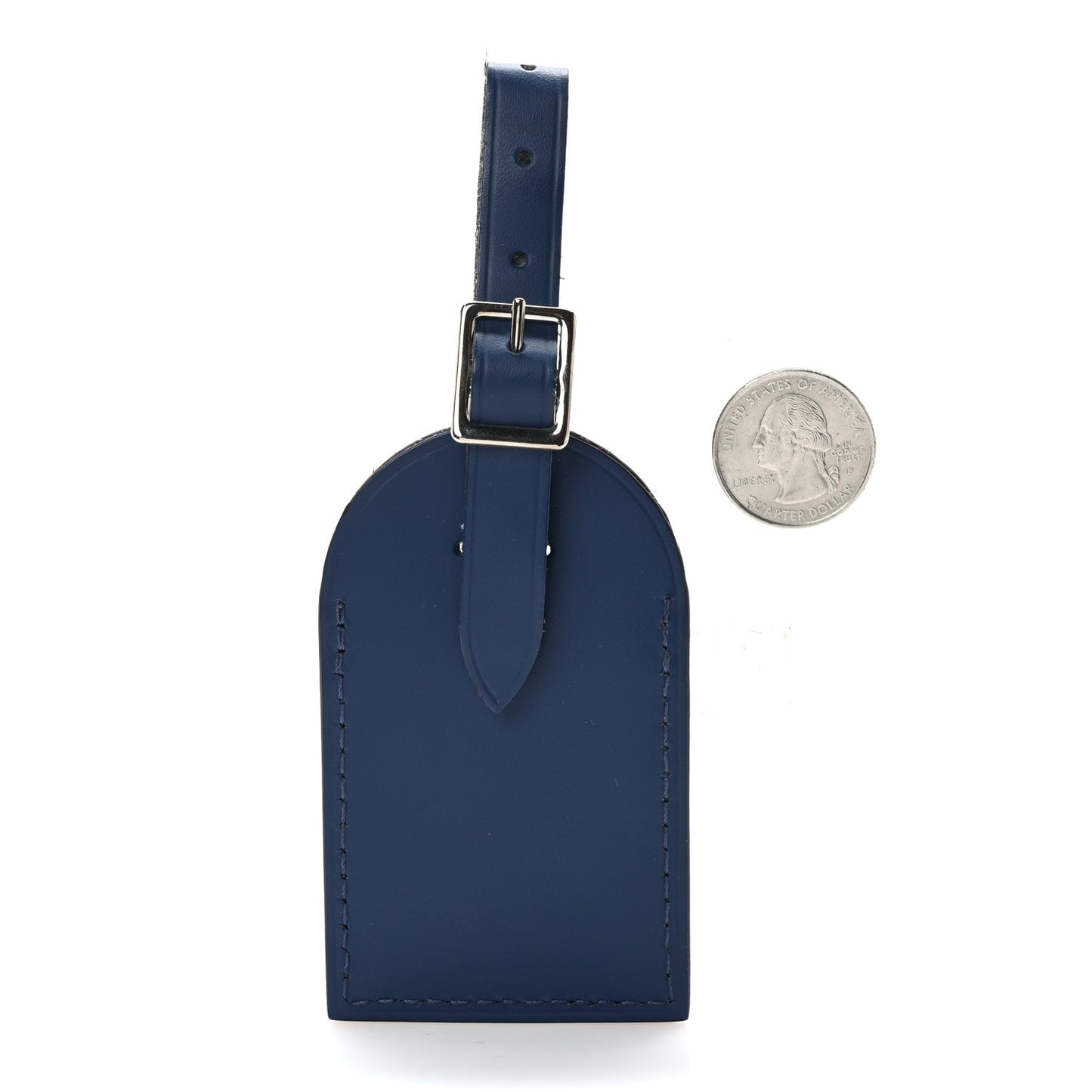 Calfskin Luggage Tag Blue