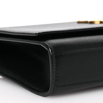 Saint Laurent Grain De Poudre Medium Classic Monogram Kate Satchel Black 9 of 13