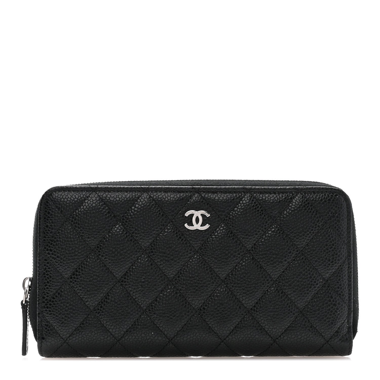 Chanel Caviar Quilted Large Gusset Zip Around Wallet Black 1 of 9